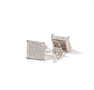 Iced Out Square Stud Earring